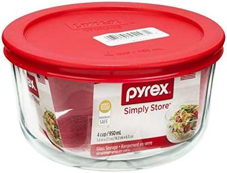 Simply Store four cup round glass container