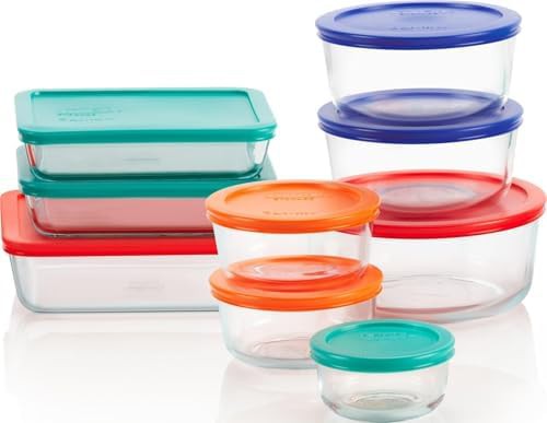 Nine pack mixed size round containers