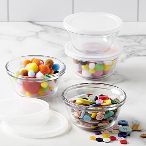 Six ounce glass custard cups with lids — photo 3