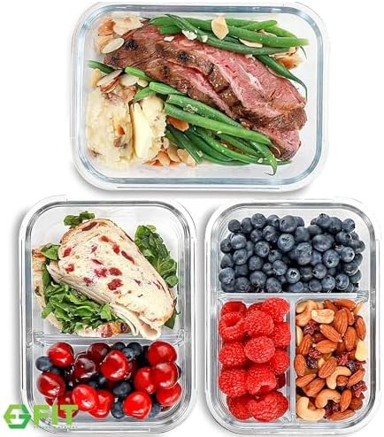 Airtight glass set with mixed compartment counts