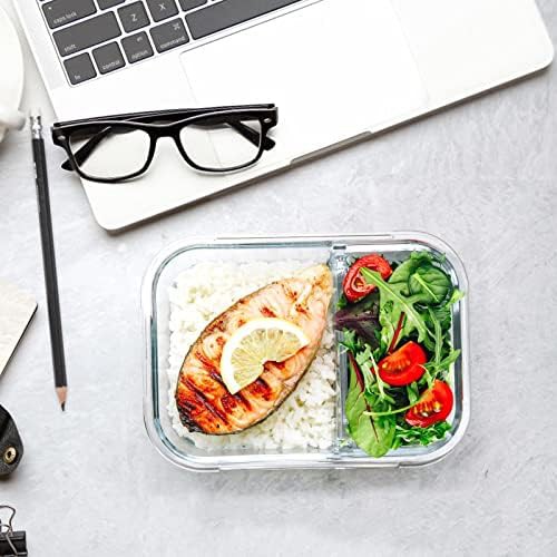 Five pack of two compartment glass lunch containers — photo 5
