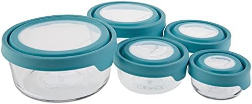 TrueSeal glass containers in mineral blue
