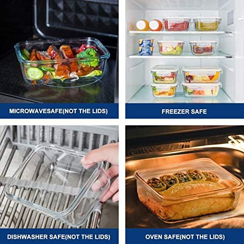 Leak proof glass meal prep containers eight pack — photo 3