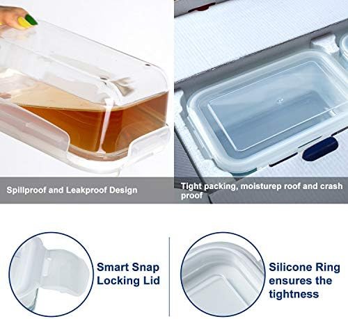 Leak proof glass meal prep containers eight pack — photo 4