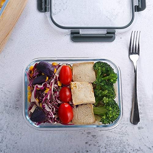 Gray 22 oz glass food storage containers 10 pack — photo 5