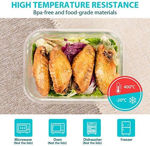Rectangular glass food storage with locking lids — photo 3