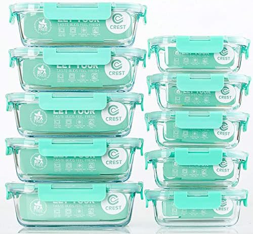 Airtight glass containers for home food storage