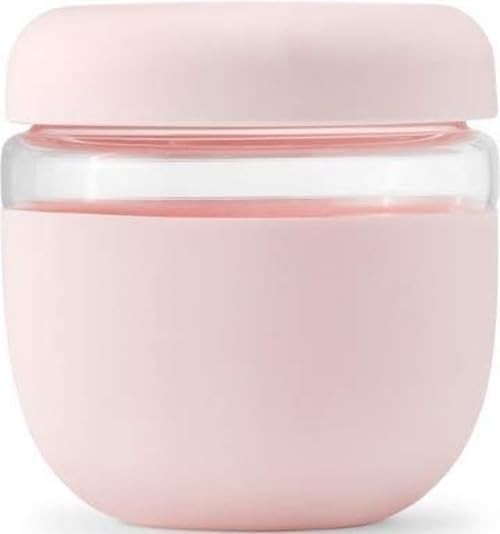 Blush pink glass seal tight bowl 24 oz