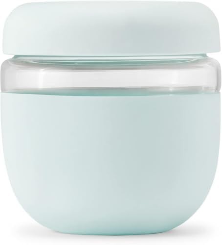Mint green glass seal tight bowl 24 oz