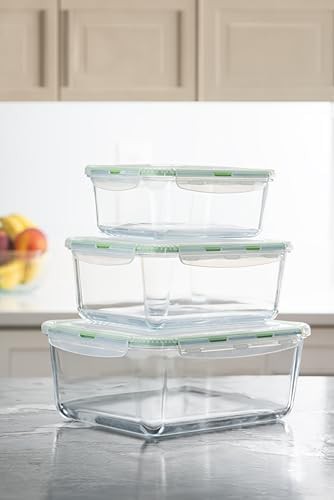 Three piece glass baking and storage container set — photo 3