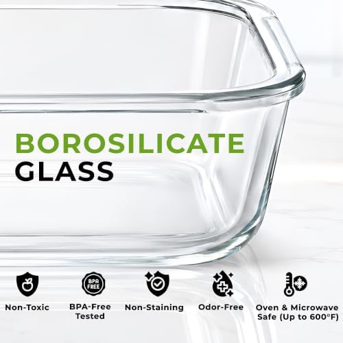 Gray leak proof borosilicate glass storage set — photo 4