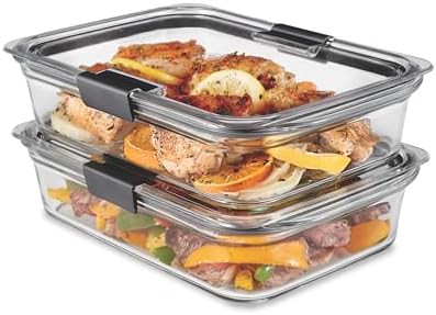 Large eight cup glass storage containers