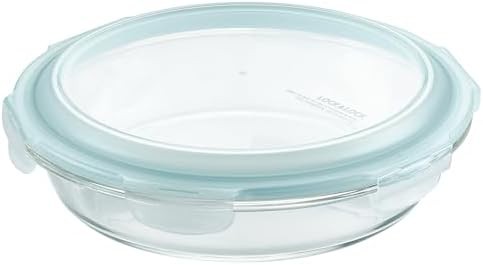 Round glass pie dish with locking lid