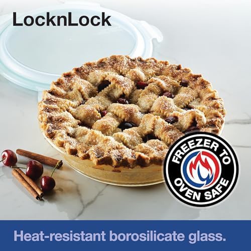 Round glass pie dish with locking lid — photo 4