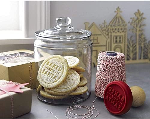 Three piece glass canister set with labels — photo 4