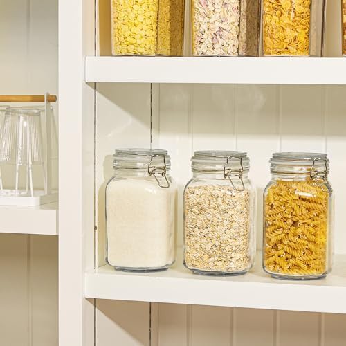 Large glass jars with airtight clamp lids — photo 4