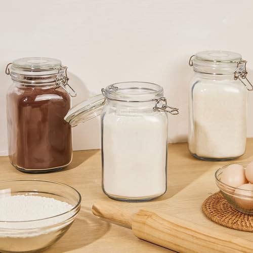Large glass jars with airtight clamp lids — photo 5