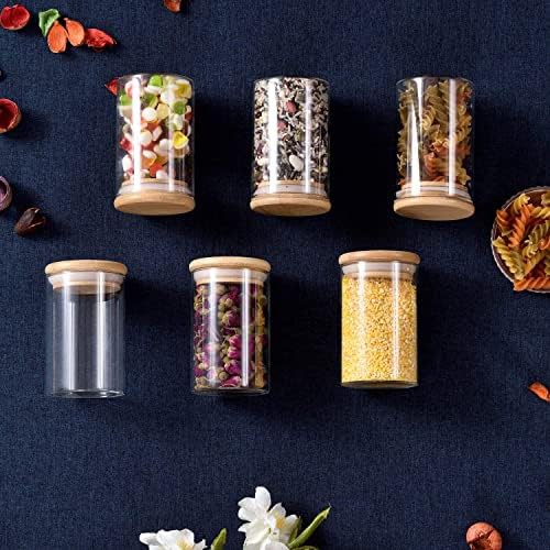 Small glass spice jars with bamboo lids — photo 5