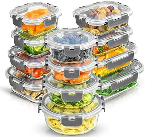 Borosilicate glass rectangular storage containers