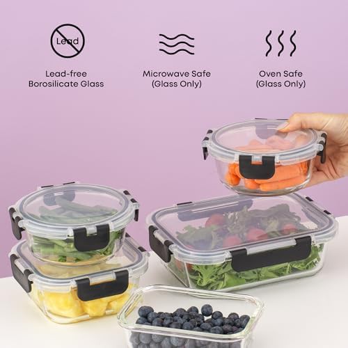 Large borosilicate glass pantry storage set — photo 5