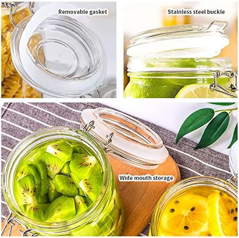 Square glass jars with airtight clamp lids — photo 4