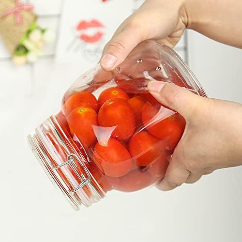 Square glass jars with airtight clamp lids — photo 5