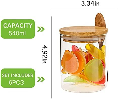 Glass overnight oats jars with bamboo lids — photo 3