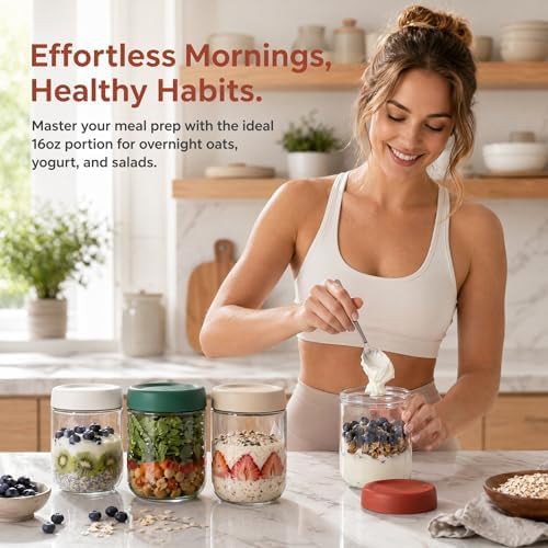 Overnight oats glass mason jars — photo 4