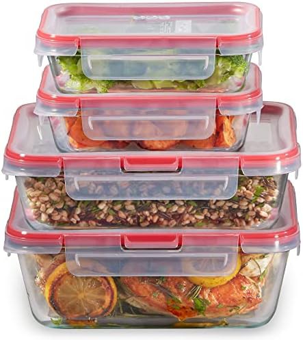 Four pack mixed size rectangle containers