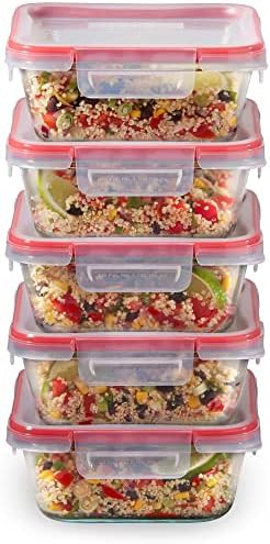 Five pack four cup square containers