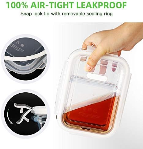 Ten pack glass meal prep bowls with lids — photo 3