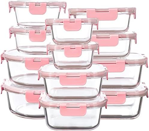 Leak proof glass leftover containers