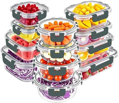 Verones twelve pack grey borosilicate glass containers