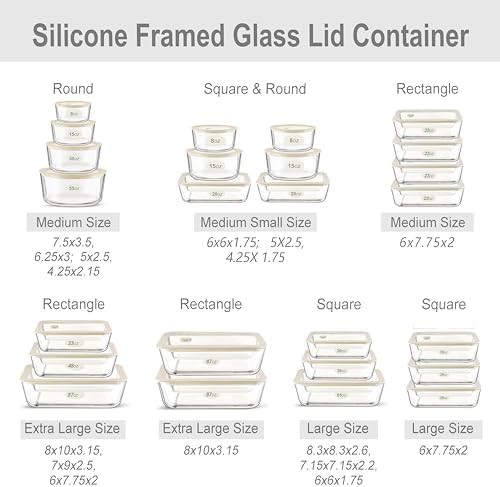 White rectangular glass food containers with glass lids — photo 3