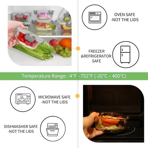 18 piece small rectangle locking lid glass set — photo 3