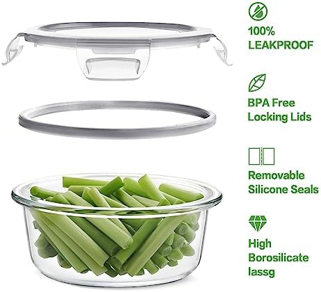 24 piece small rectangle glass food storage set — photo 3