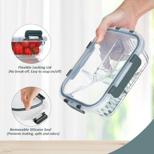Komuee 3 compartment meal prep gray container — photo 3