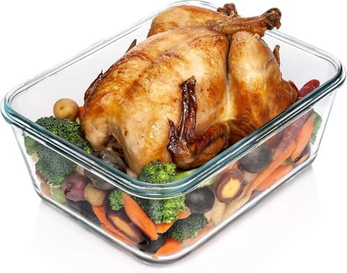 Extra large glass casserole and storage dish