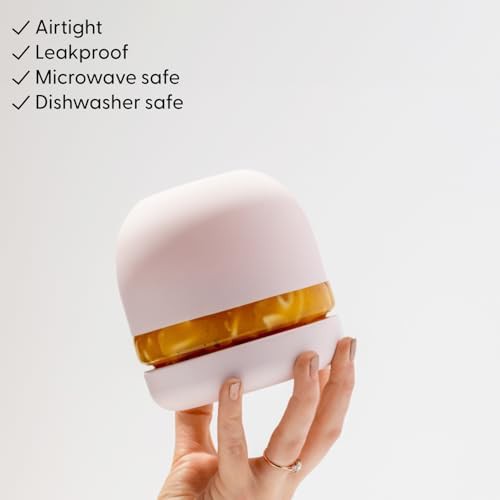 Terrazzo cream glass seal tight container — photo 3