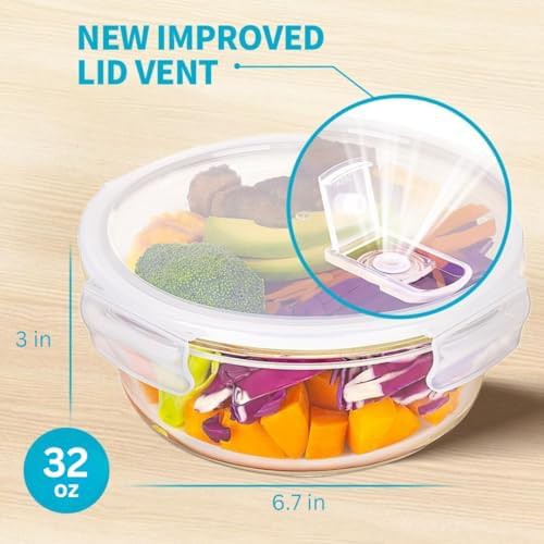 Round glass containers with vented lids — photo 4