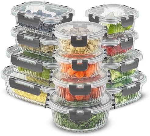 Medium rectangular glass meal prep containers