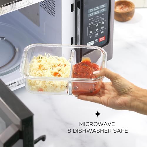 Two compartment glass portion control containers — photo 4