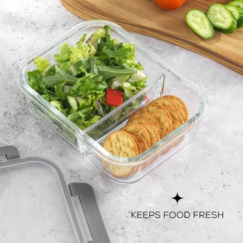 Two compartment glass portion control containers — photo 5