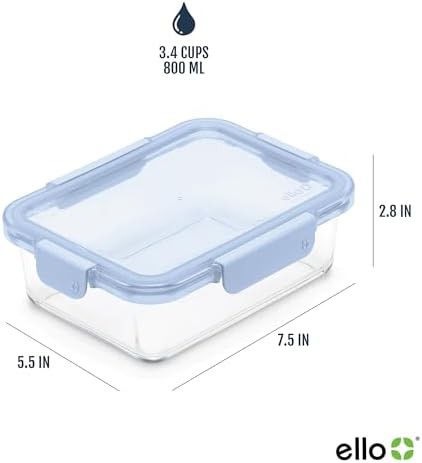 Purple glass meal prep containers with locking lids — photo 4