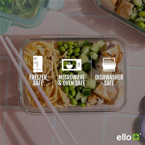 Purple glass meal prep containers with locking lids — photo 5