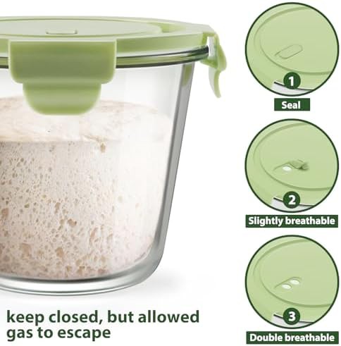 Round glass containers with vented lids — photo 3