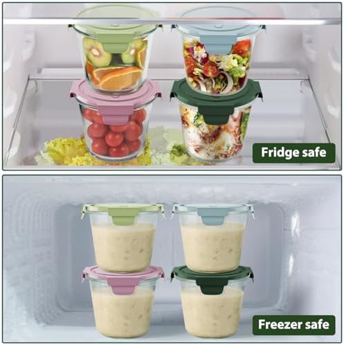 Round glass containers with vented lids — photo 4