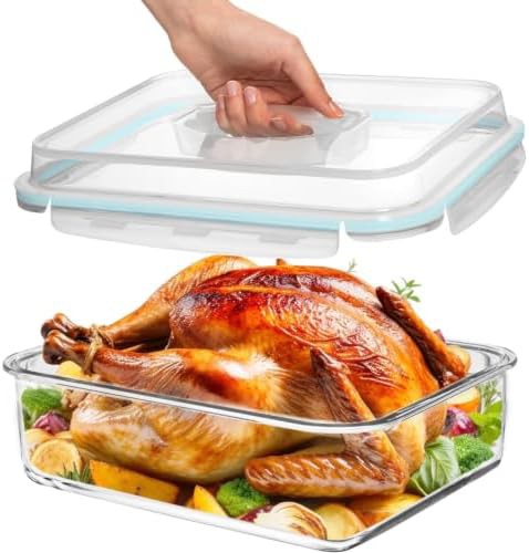 Jumbo glass roasting and storage container