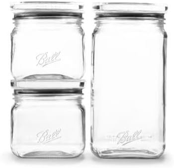 Stackable glass jars with airtight lids