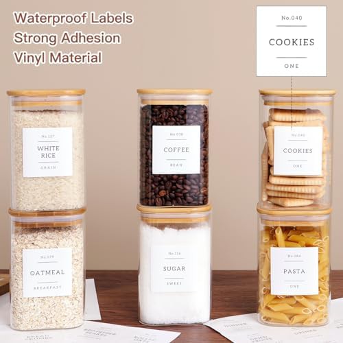 Square glass jars with bamboo lids and labels — photo 3